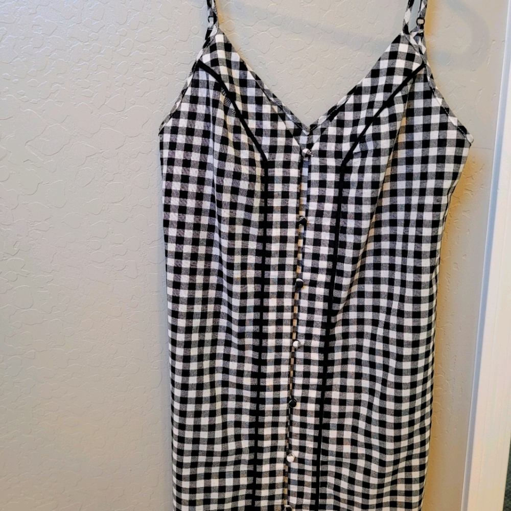 Black gingham sundress